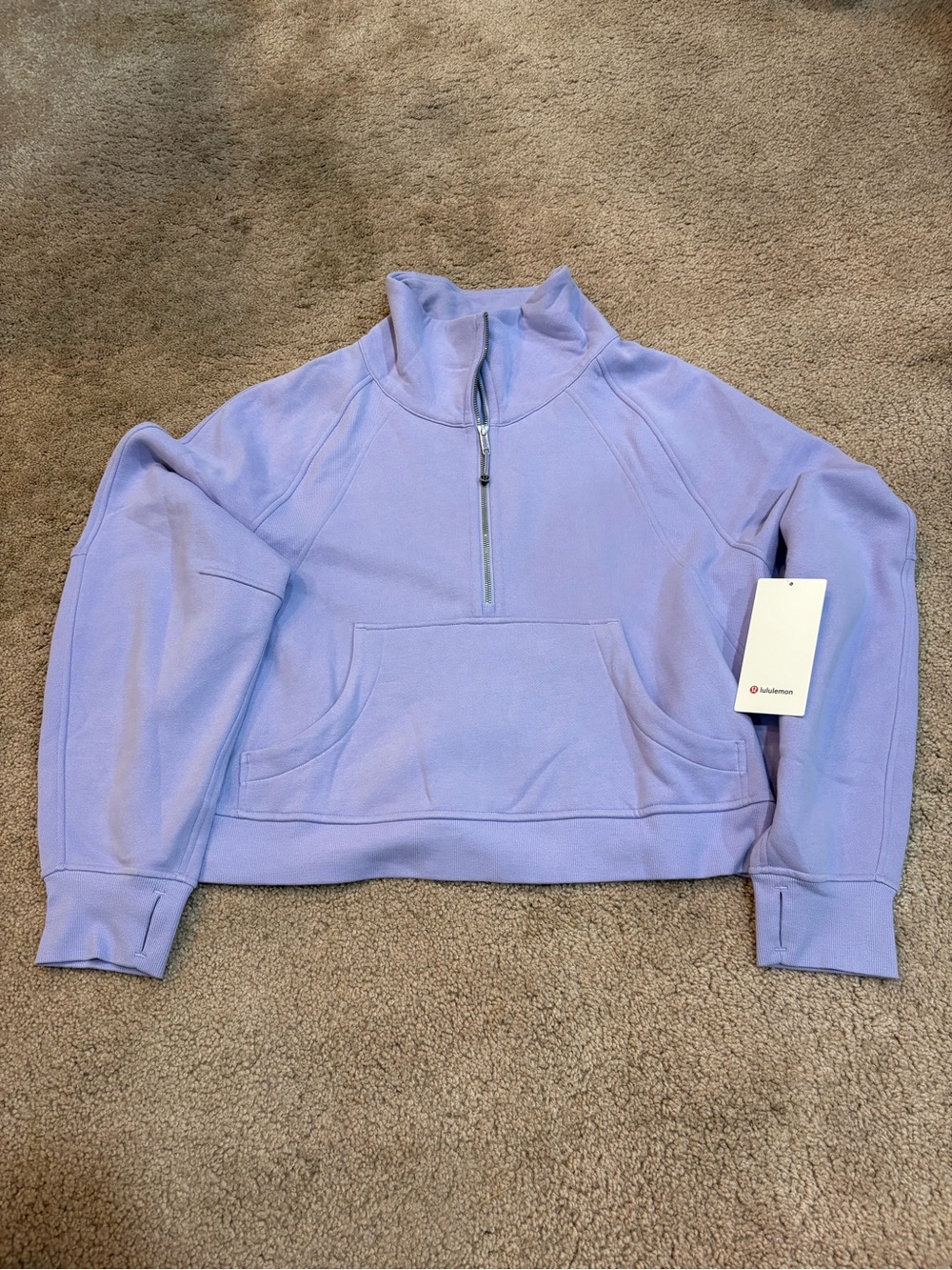 lululemon athletica Lavender Half-Zip Cowl Pullover - Picture 1 of 3